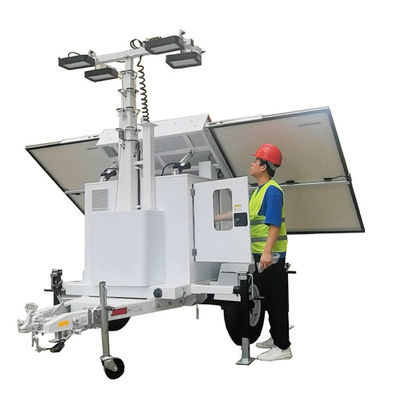 Πύργος ηλιακών φώτων με φώτα LED 4*100W για περιοχές καταστροφής