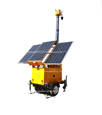Κινητή ηλιακή κάμερα Cctv Trailer Mounted Telescopic Mast Φορητή ηλιακή κάμερα Trailer για την παρακολούθηση της δημόσιας δραστηριότητας