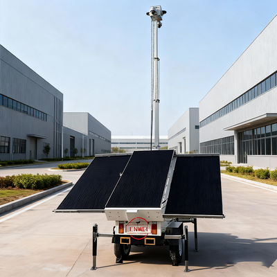 Γρήγορη εγκατάσταση τροχόσπιτο Ηλιακής Ασφάλειας US Standard για 24/7 εκτός δικτύου παρακολούθηση