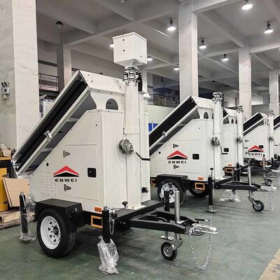 Ηλιακή κάμερα τροχόσπιτο αυτοκινητοφόρου τροχοφόρου Ηλιακή ασφάλεια τροχόσπιτο για αποθήκευση και παρακολούθηση του πάρκου εφοδιασμού