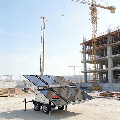 Υψηλής Προσαρμοστικότητας Ηλιακή Κάμερα Ασφαλείας CCTV Trailer Φορητό Ηλιακό Ρεύμα Trailer Επιτήρησης για Κατασκευές
