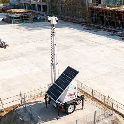 Ηλιακή κάμερα τροχόσπιτο με σύστημα παρακολούθησης για εξωτερικά έργα με ηλιακά πάνελ 300W
